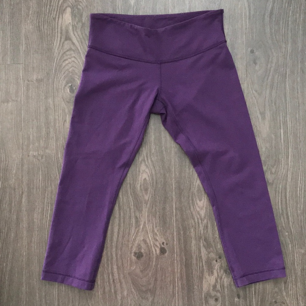 Lululemon Wunder Under Crop Deep Zinfandel
